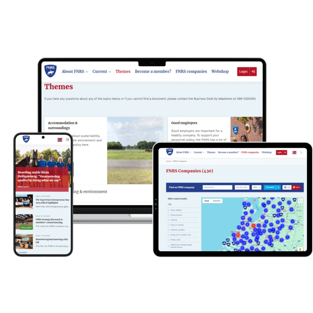 Pictured is The Federation of Dutch Equestrian Sports Centers. This is an example of an association where we use our community platform Yunits to activate and connect members online throughout the year.